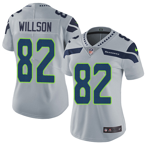 Nike Seahawks #82 Luke Willson Grey Alternate Women's Stitched NFL Vapor Untouchable Limited Jersey - Click Image to Close